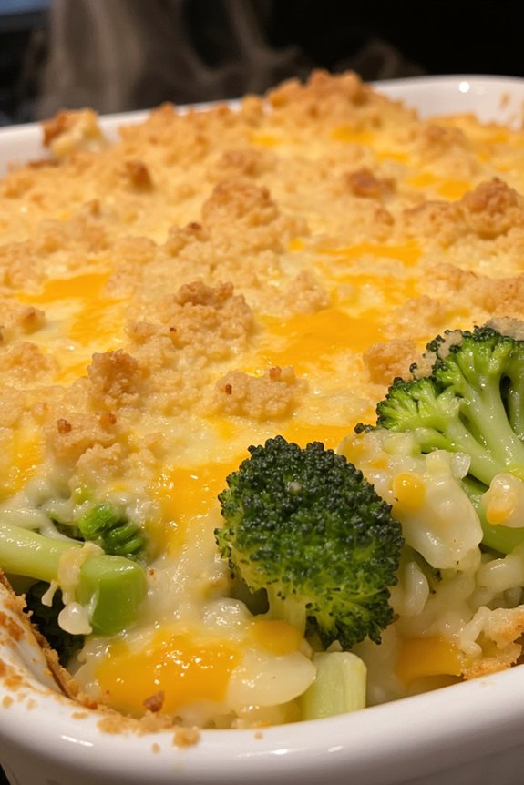 cheesy comforting broccoli casserole