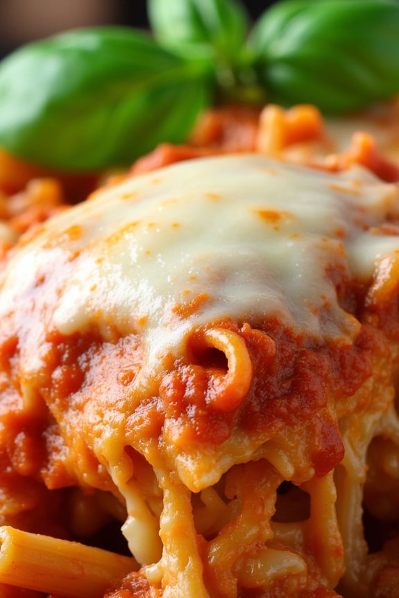 cheesy italian american pasta bake