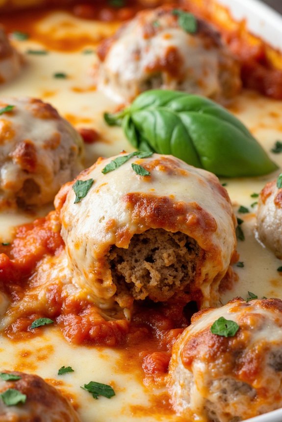 cheesy meatball casserole delight