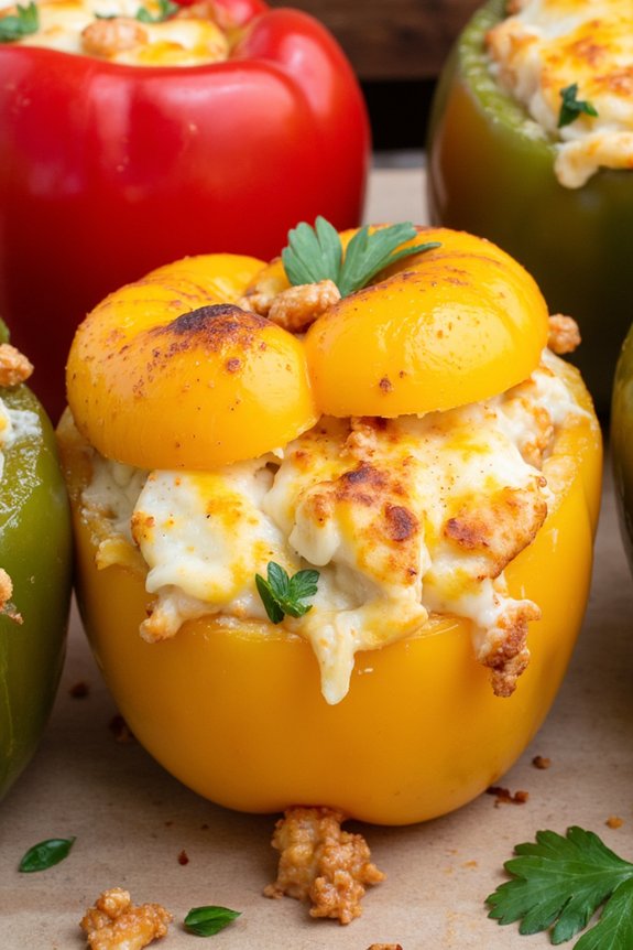 cheesy potato filled peppers