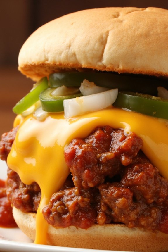 cheesy savory sloppy joes