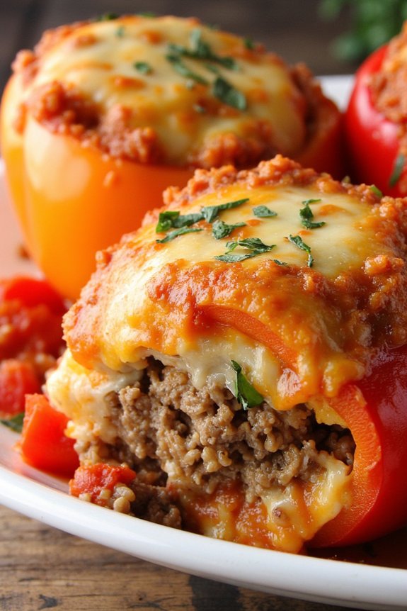cheesy stuffed bell peppers recipe