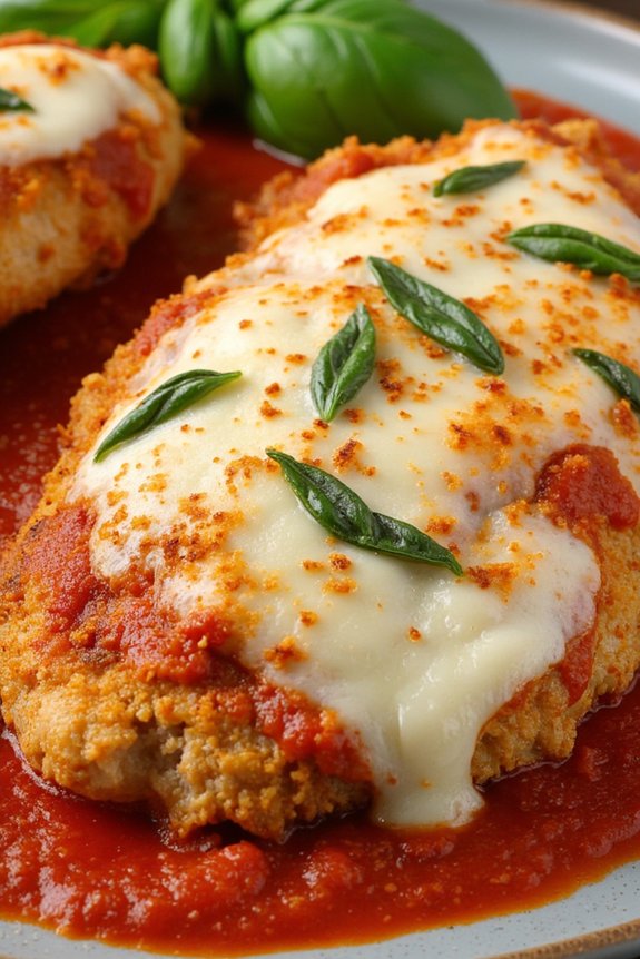 chicken parmesan with herbs
