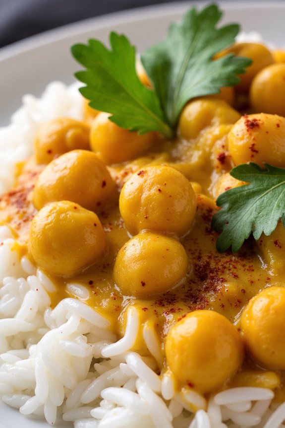 chickpea curry with rice