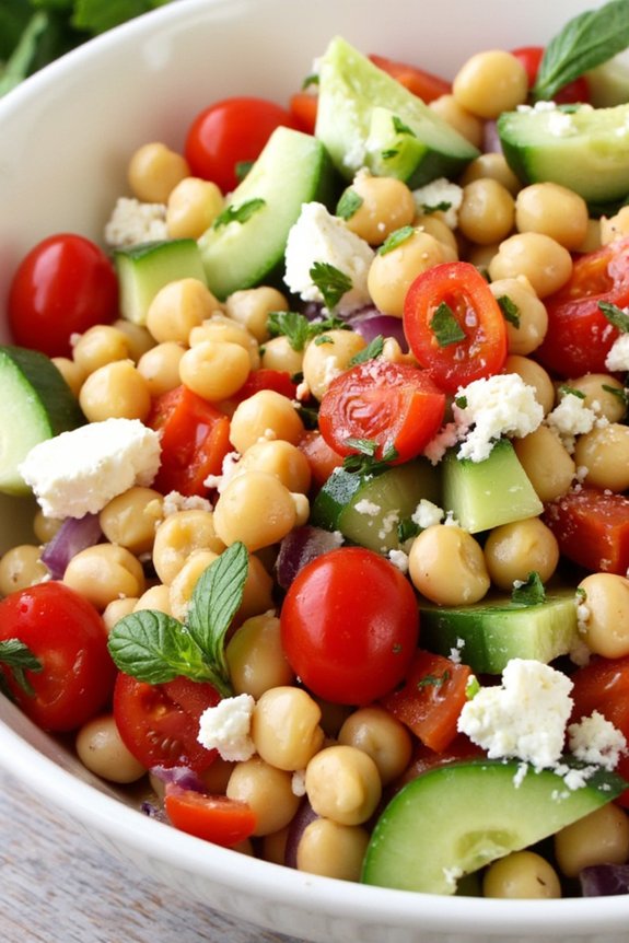 chickpea salad with lemon dressing
