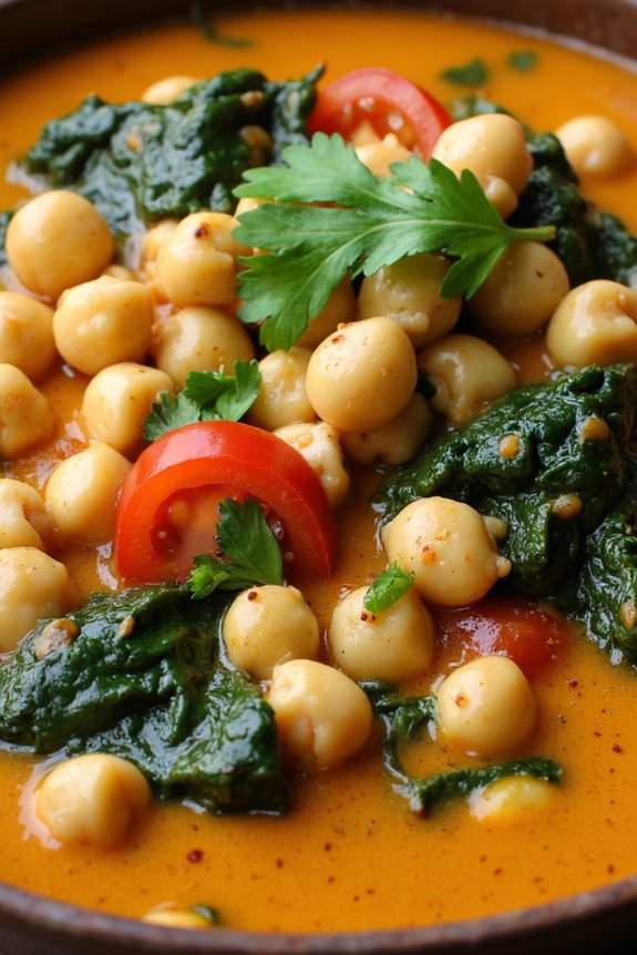 chickpea spinach curry recipe