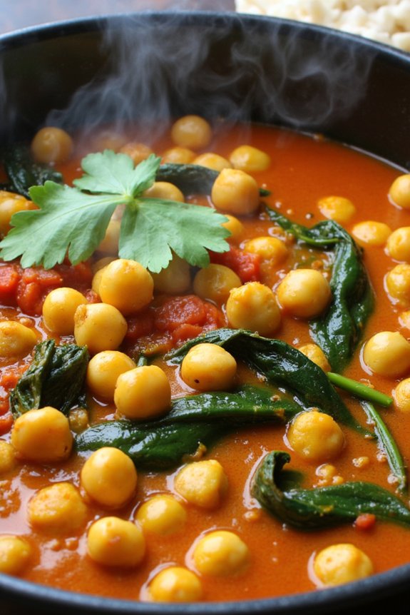 chickpea spinach curry recipe
