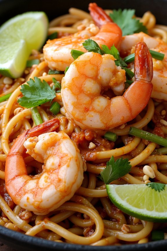 chili lime shrimp pad thai