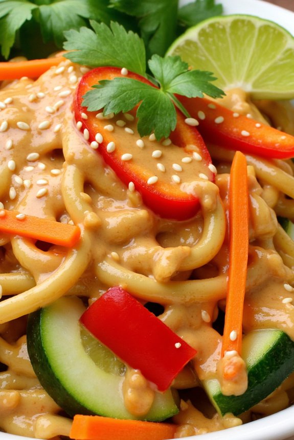 chilled peanut noodle salad