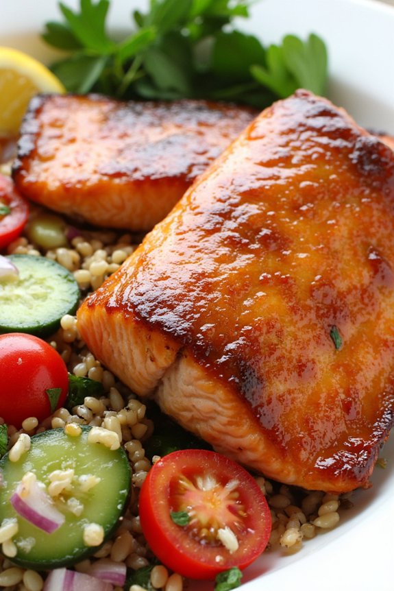 citrus glazed salmon salad