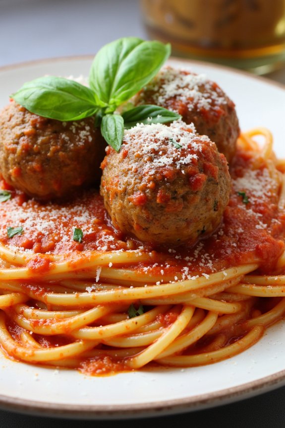 classic spaghetti and meatballs