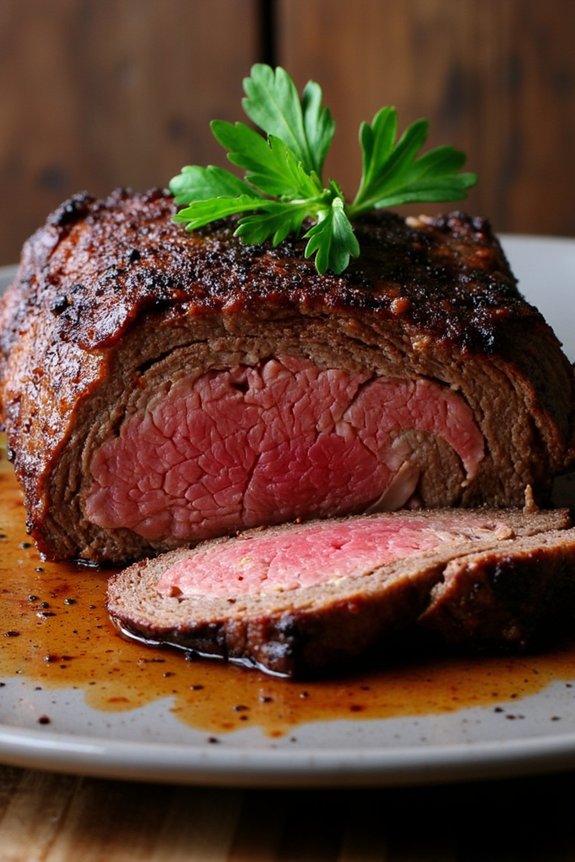 coffee rubbed steak with glaze