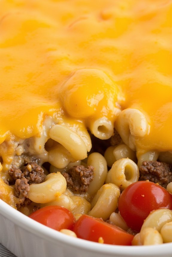 comforting cheesy beef casserole