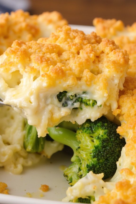 comforting cheesy broccoli casserole