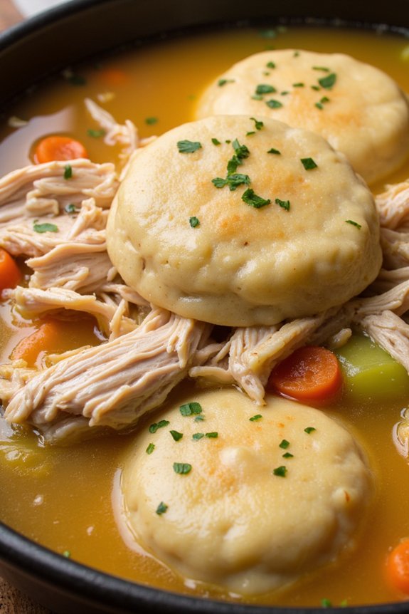comforting chicken and dumplings