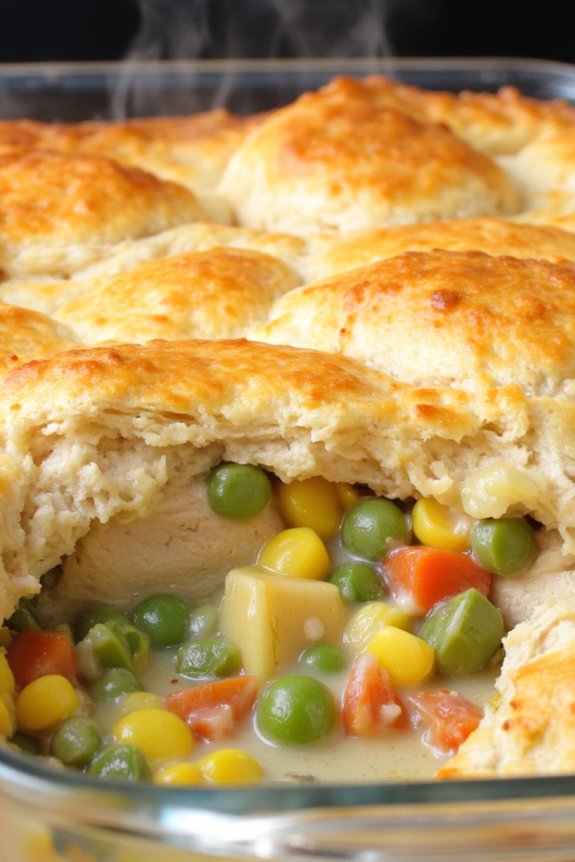 comforting chicken pot pie casserole
