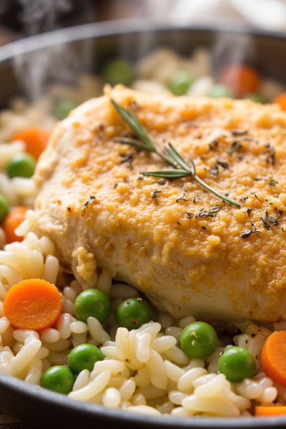 comforting chicken rice casserole