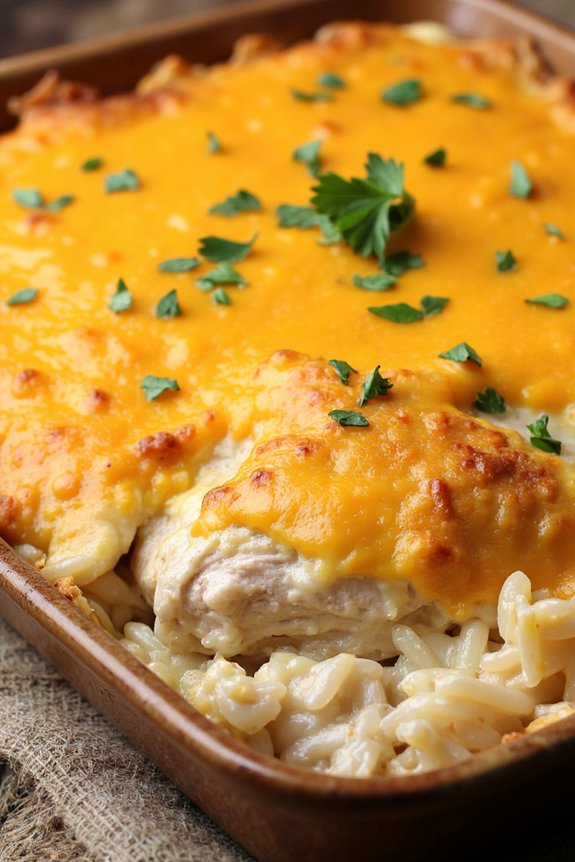 comforting chicken rice casserole