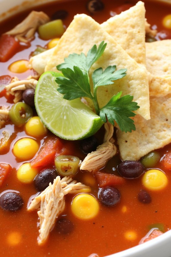comforting chicken tortilla soup