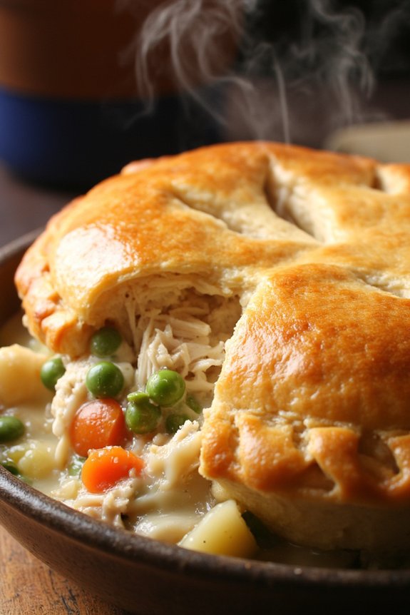 comforting chicken vegetable pie