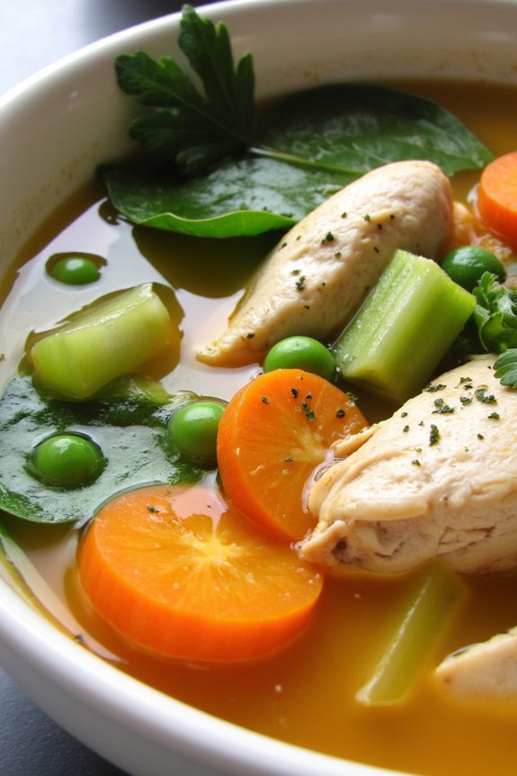 comforting chicken vegetable soup