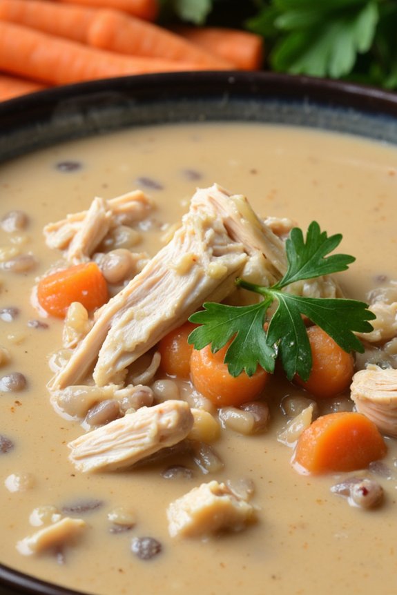 comforting creamy chicken soup
