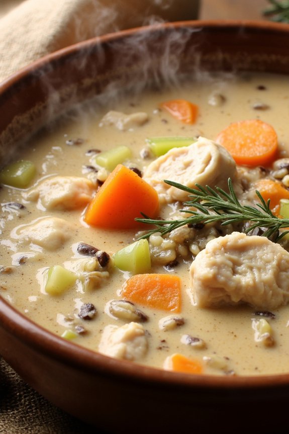 comforting creamy chicken soup