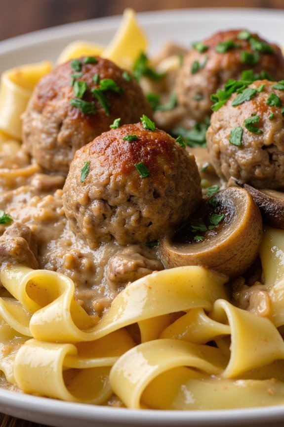 comforting meatball stroganoff recipe