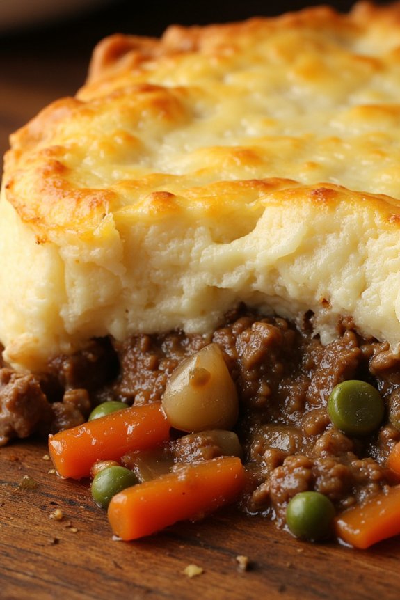 comforting rustic meat pie