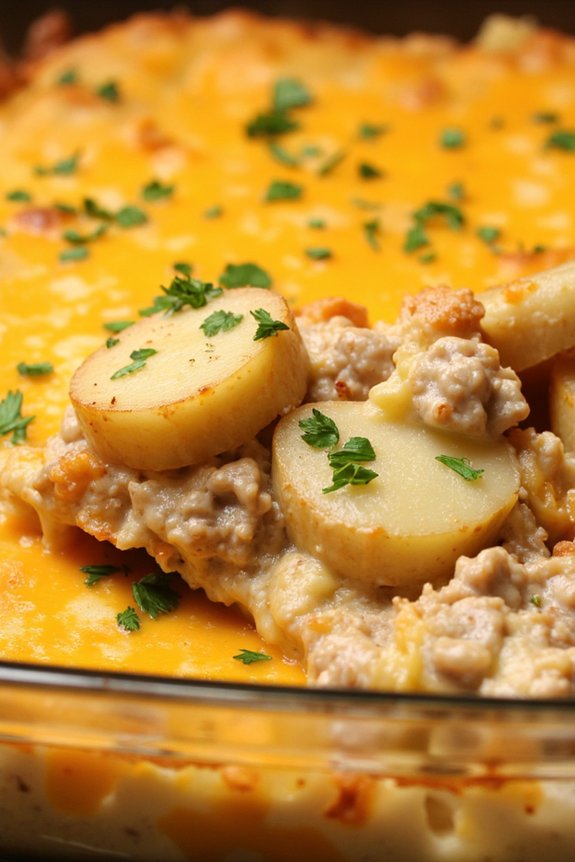 comforting sausage potato casserole