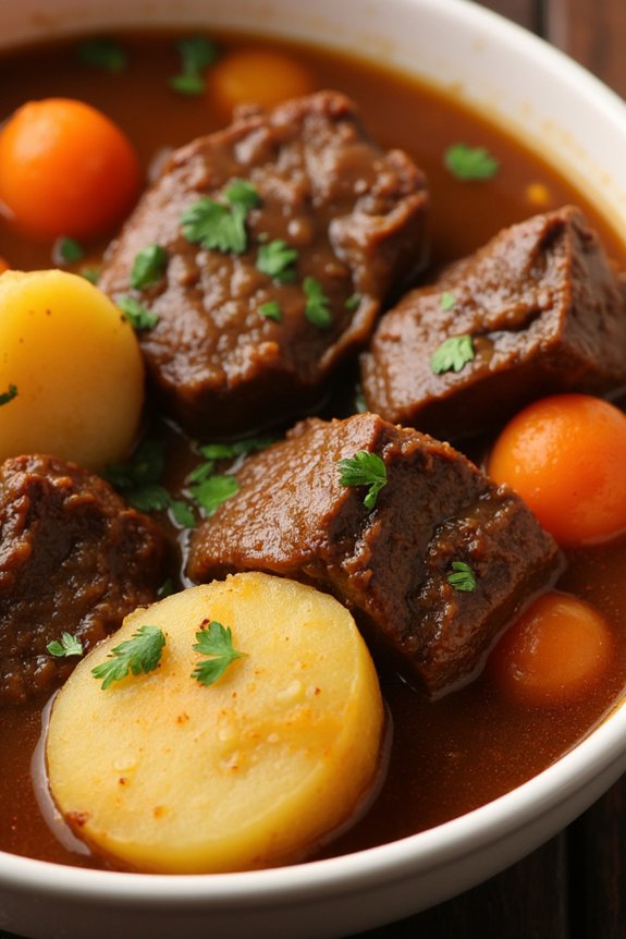 comforting slow cooked beef stew
