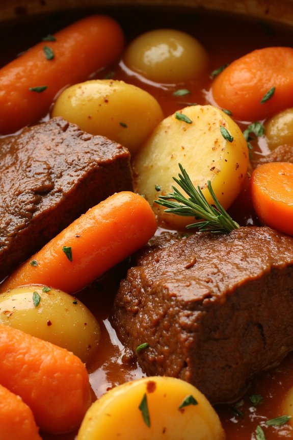 comforting slow cooked beef stew