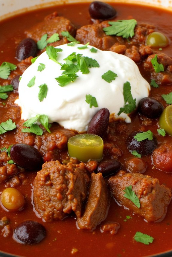 comforting slow cooked chili con carne