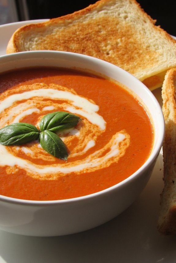 comforting tomato soup meal