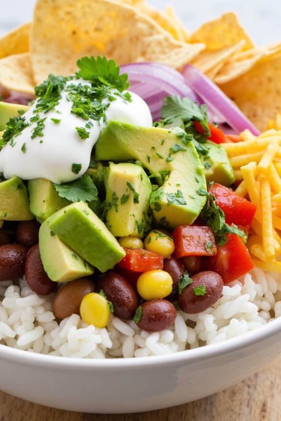 creamy avocado bean bowl
