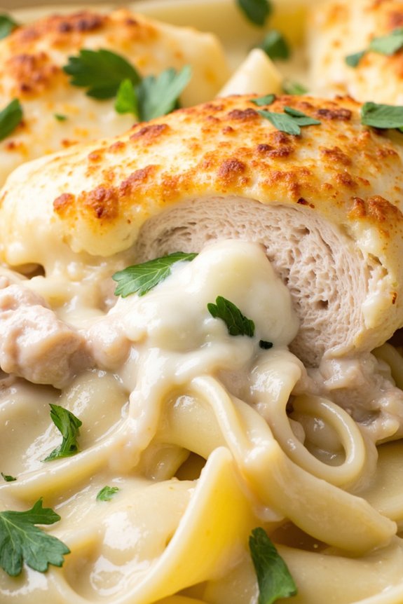 creamy baked chicken alfredo