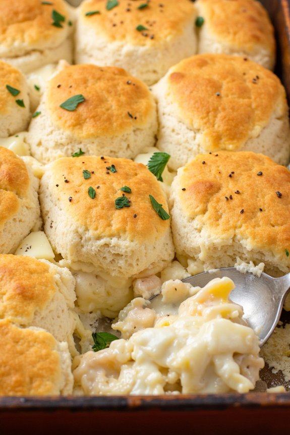 creamy chicken alfredo casserole