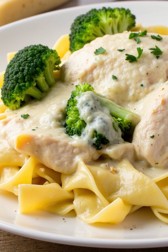 creamy chicken broccoli pasta