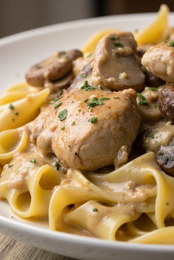 creamy chicken mushroom dinner