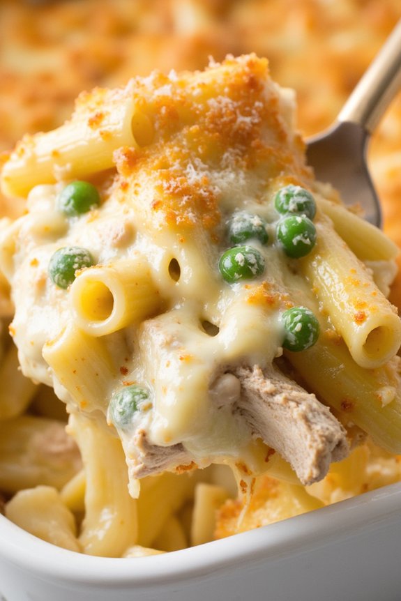 creamy chicken pasta bake