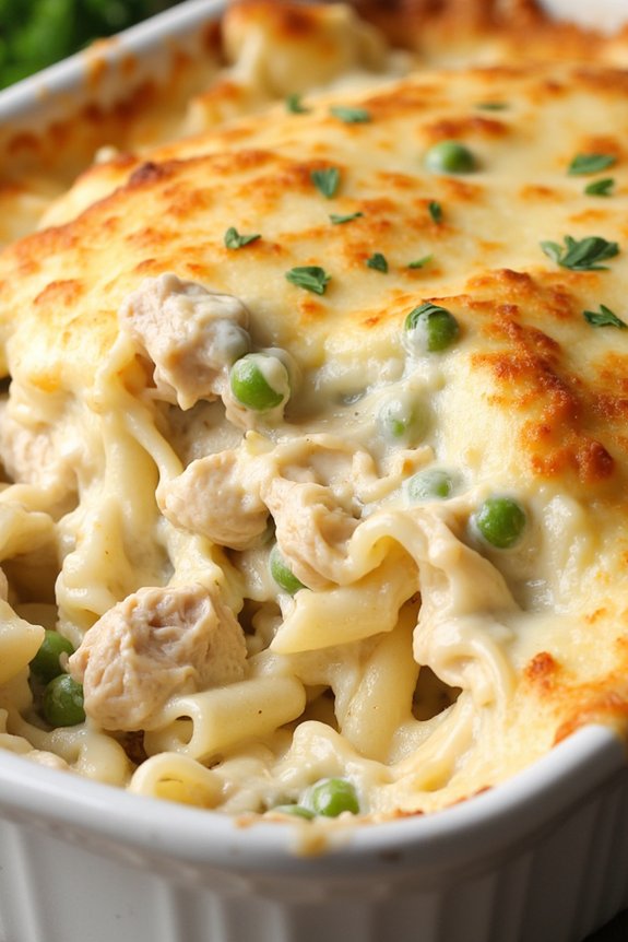 creamy chicken pasta casserole