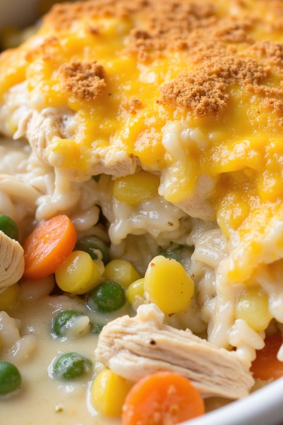 creamy chicken rice casserole