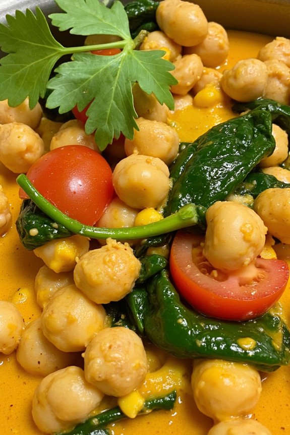 creamy coconut chickpea curry