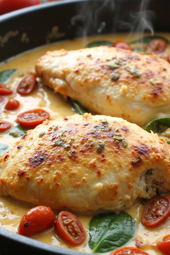 creamy garlic chicken delight