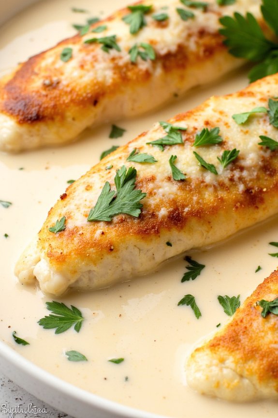 creamy garlic parmesan tilapia