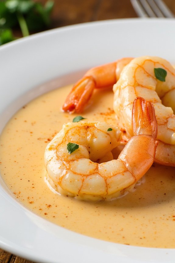 creamy garlic shrimp dish