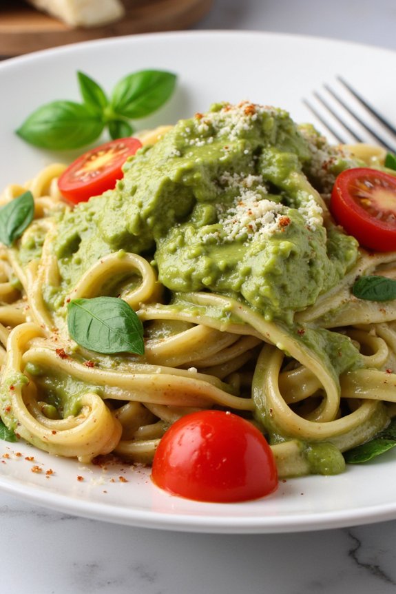 creamy healthy avocado pasta