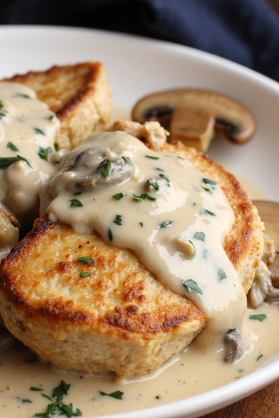 creamy mushroom pork chops