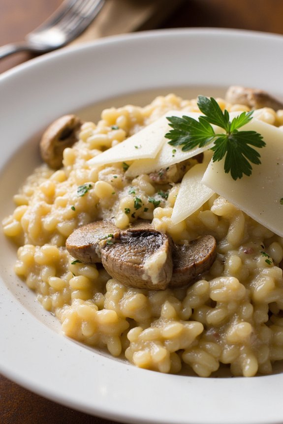 creamy mushroom risotto recipe