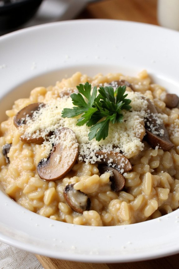 creamy mushroom risotto recipe